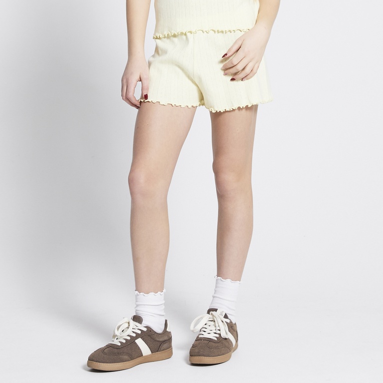 Pointelle shorts "Sibel" Light Yellow